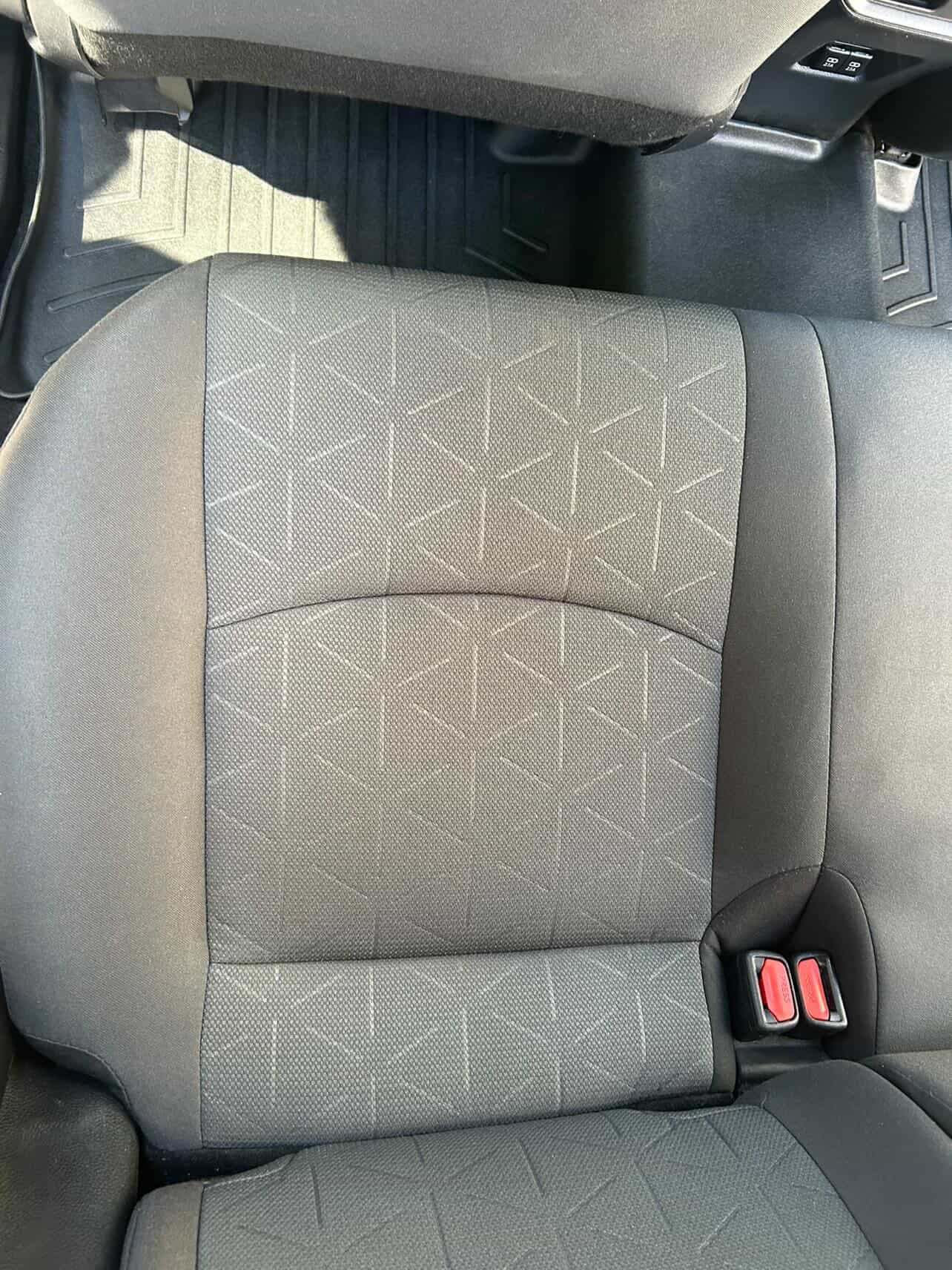 After: clean seat