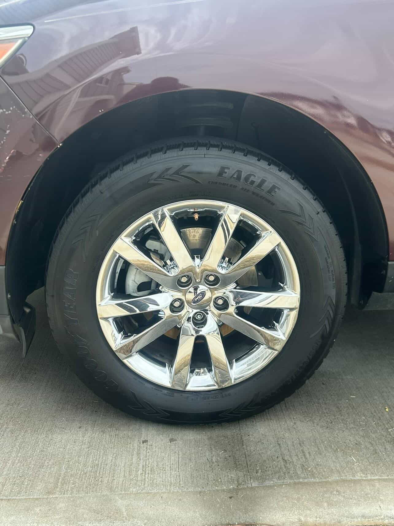 After: chrome rim