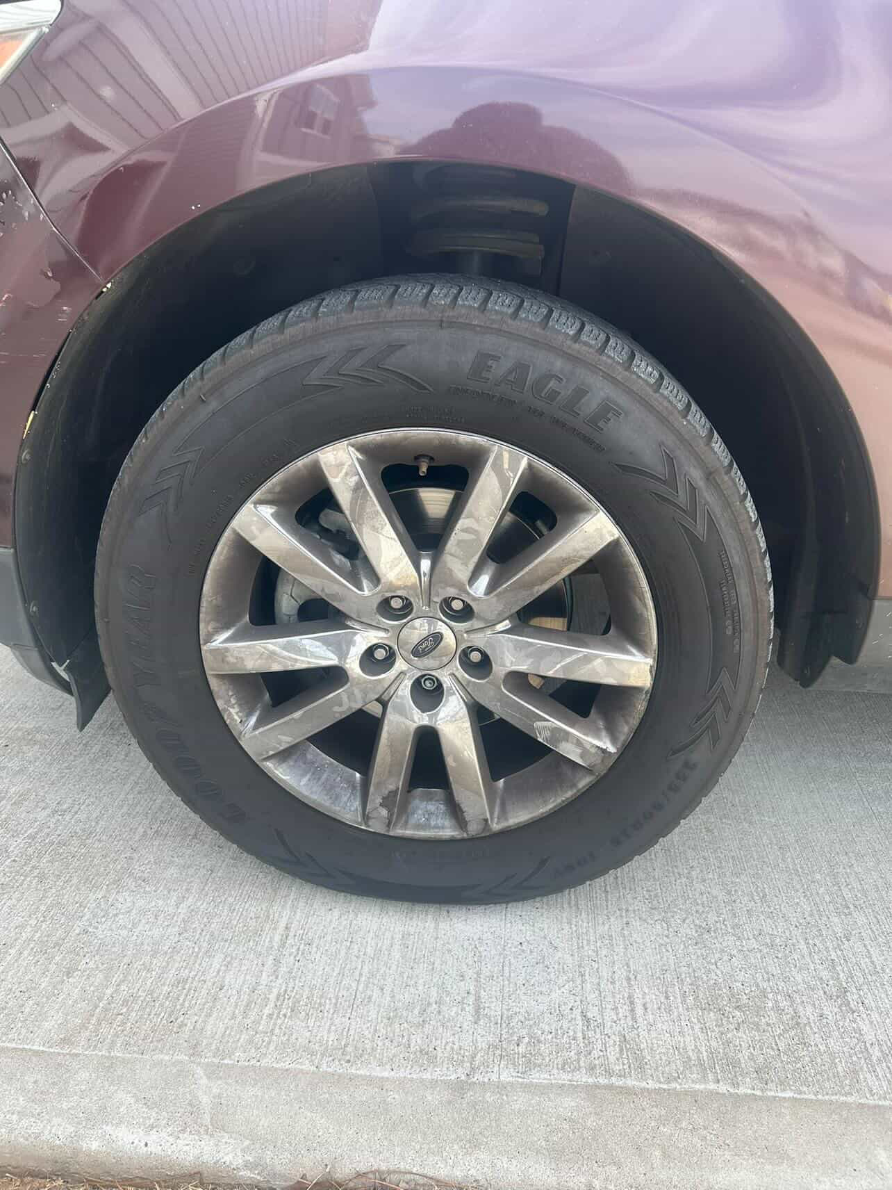 Before: oxidized rim